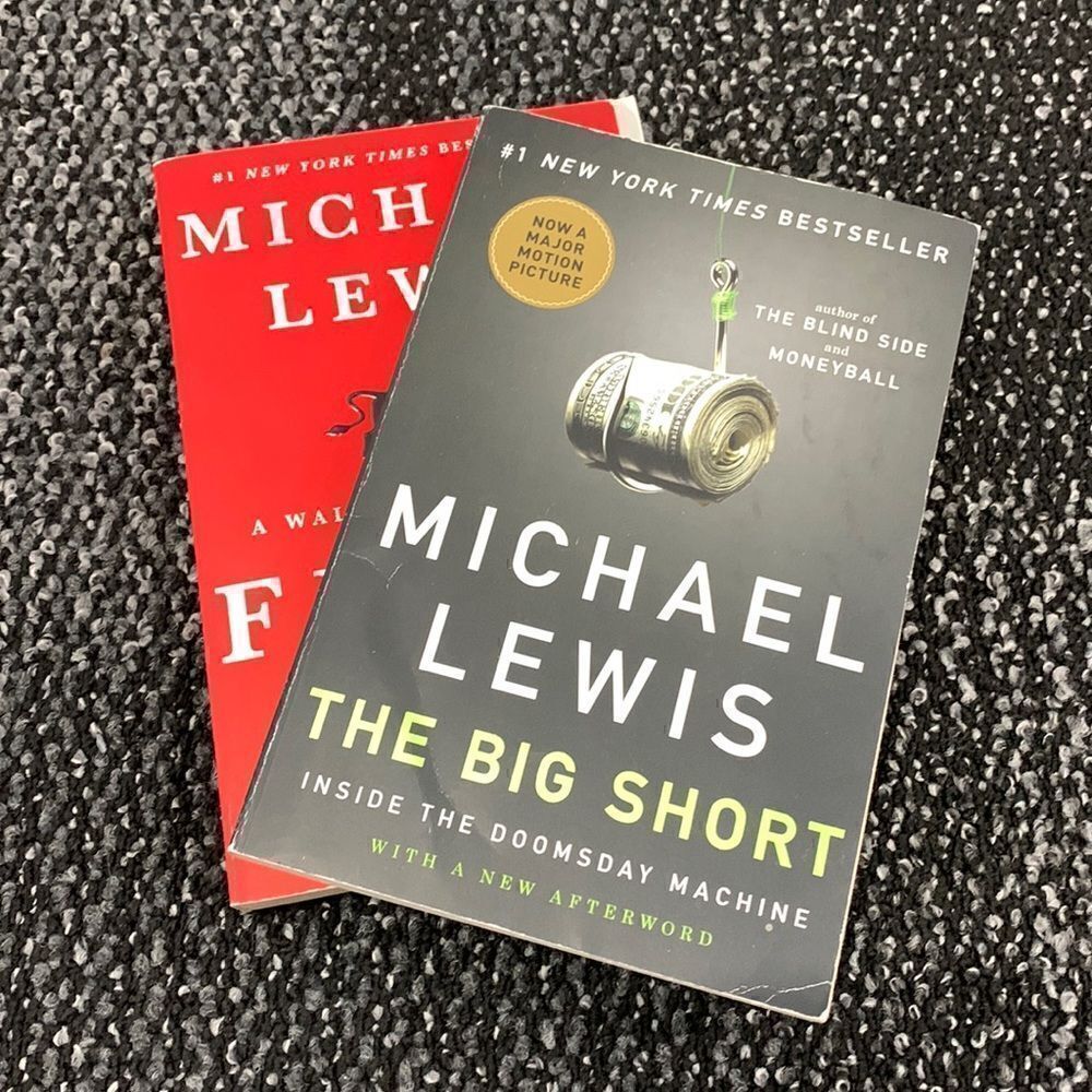 2x Books by Michael Lewis: Flash Boys & The Big Short